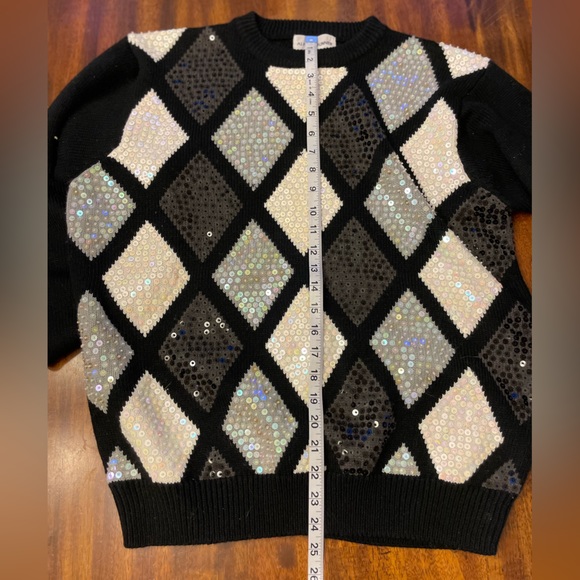 Alfred Dunner sequin sweater large - Picture 7 of 8